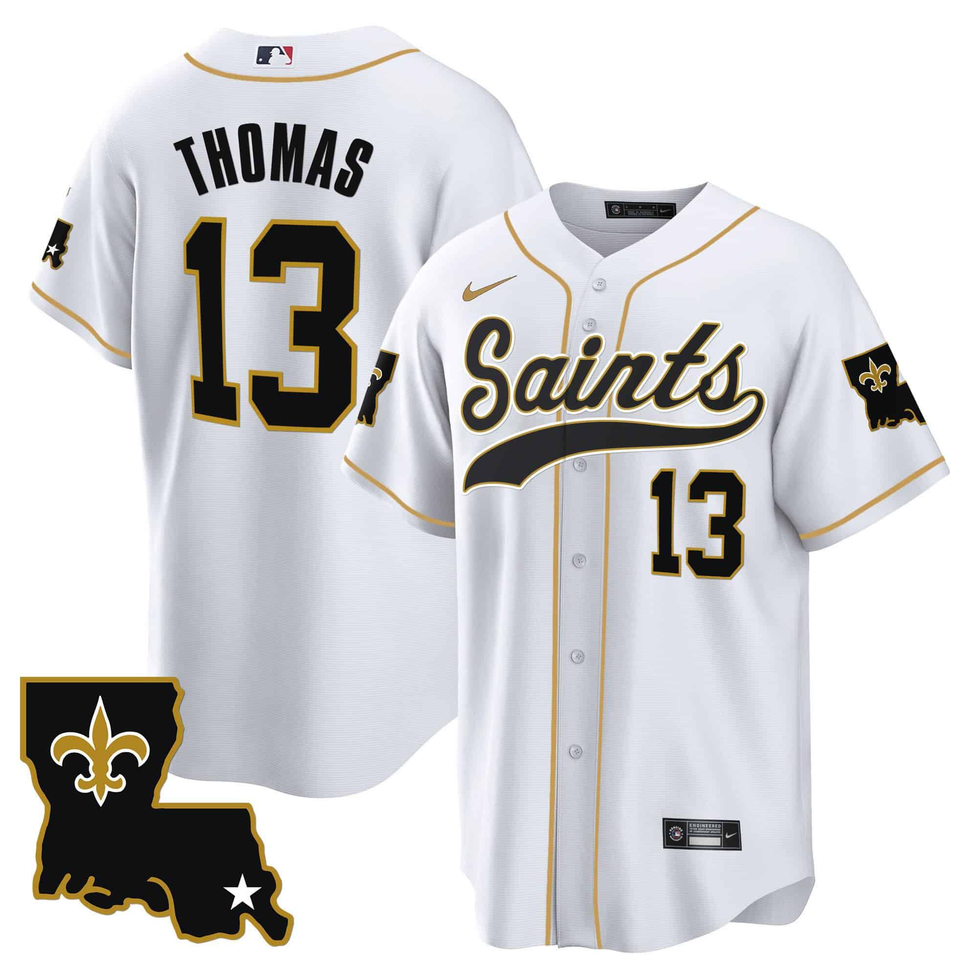 Men New Orleans Saints #13 Thomas White 2024 Nike 1987 Legacy Cool Base NFL Jersey